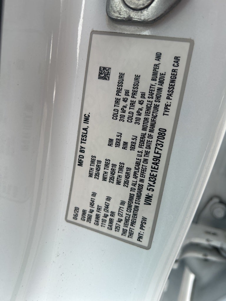 2020 Tesla Model 3 Standard