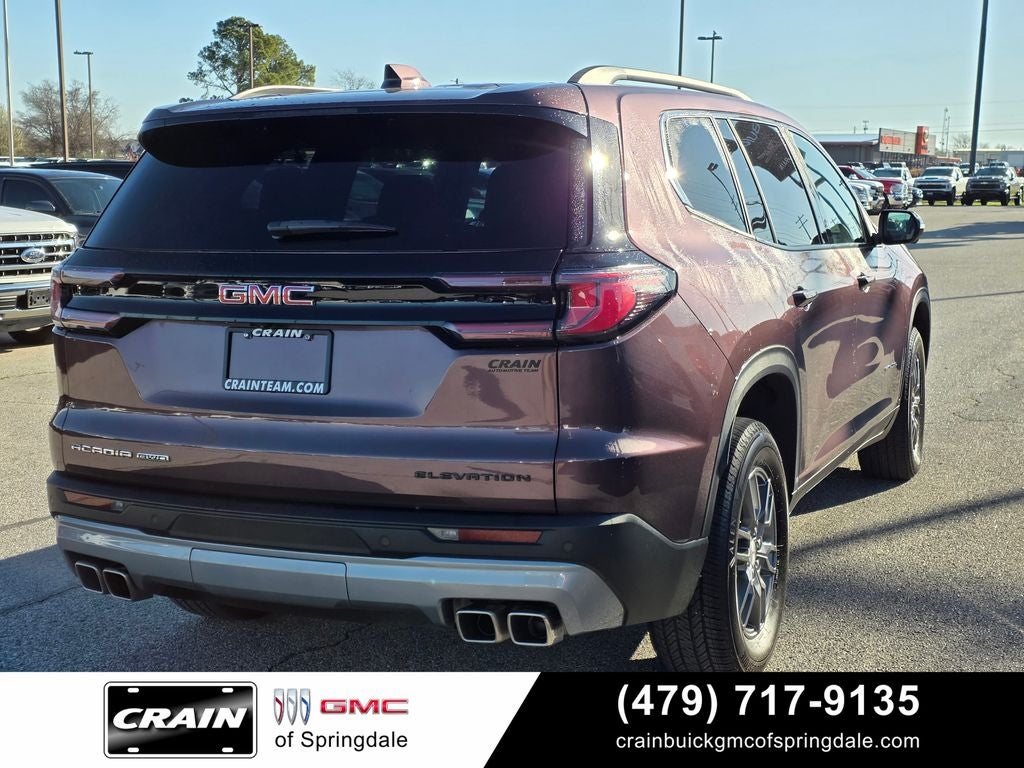 2025 GMC Acadia Elevation 1 OWNER CLEAN CARFAX 2ND ROW BENCH