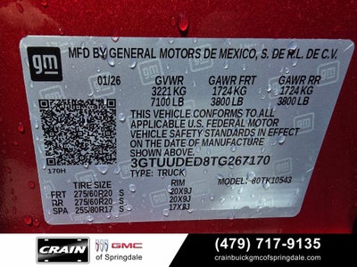 2026 GMC Sierra 1500 SLT Premium Plus Package