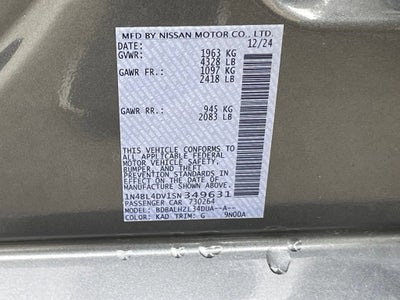 2025 Nissan Altima SV