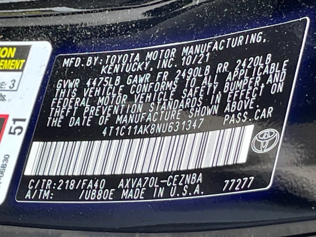 2022 Toyota Camry LE