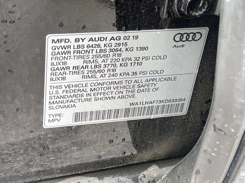 2019 Audi Q7 Premium Plus