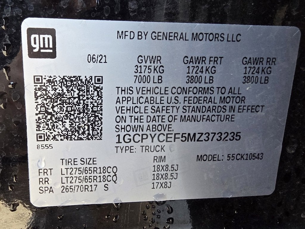 2021 Chevrolet Silverado 1500 Custom Trail Boss