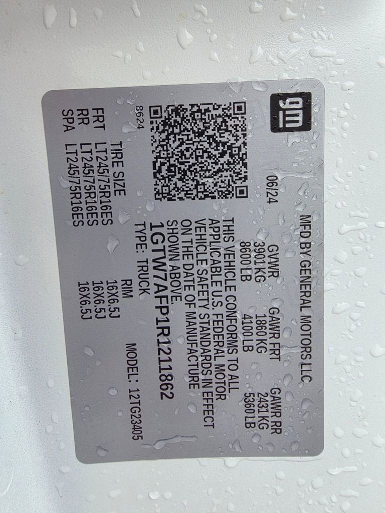 2024 GMC Savana Cargo 2500 Work Van