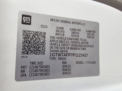 2023 GMC Savana Cargo 2500 Work Van