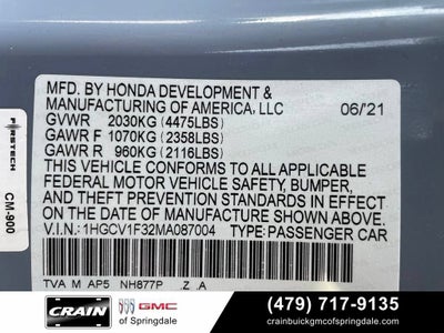 2021 Honda Accord Sedan Sport