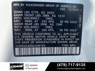 2025 Volkswagen Atlas Cross Sport 2.0T SEL Premium R-Line