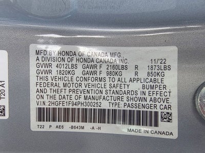 2023 Honda Civic Sedan Touring