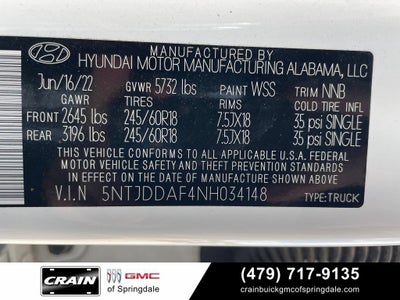 2022 Hyundai Santa Cruz SEL Premium