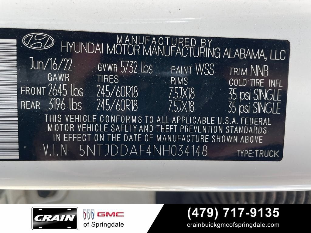 2022 Hyundai Santa Cruz SEL Premium