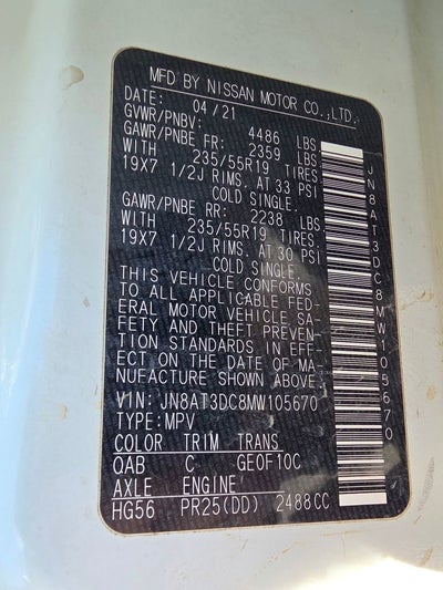 2021 Nissan Rogue Platinum