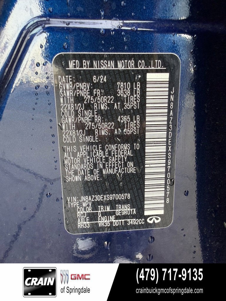 2025 INFINITI QX80 SENSORY