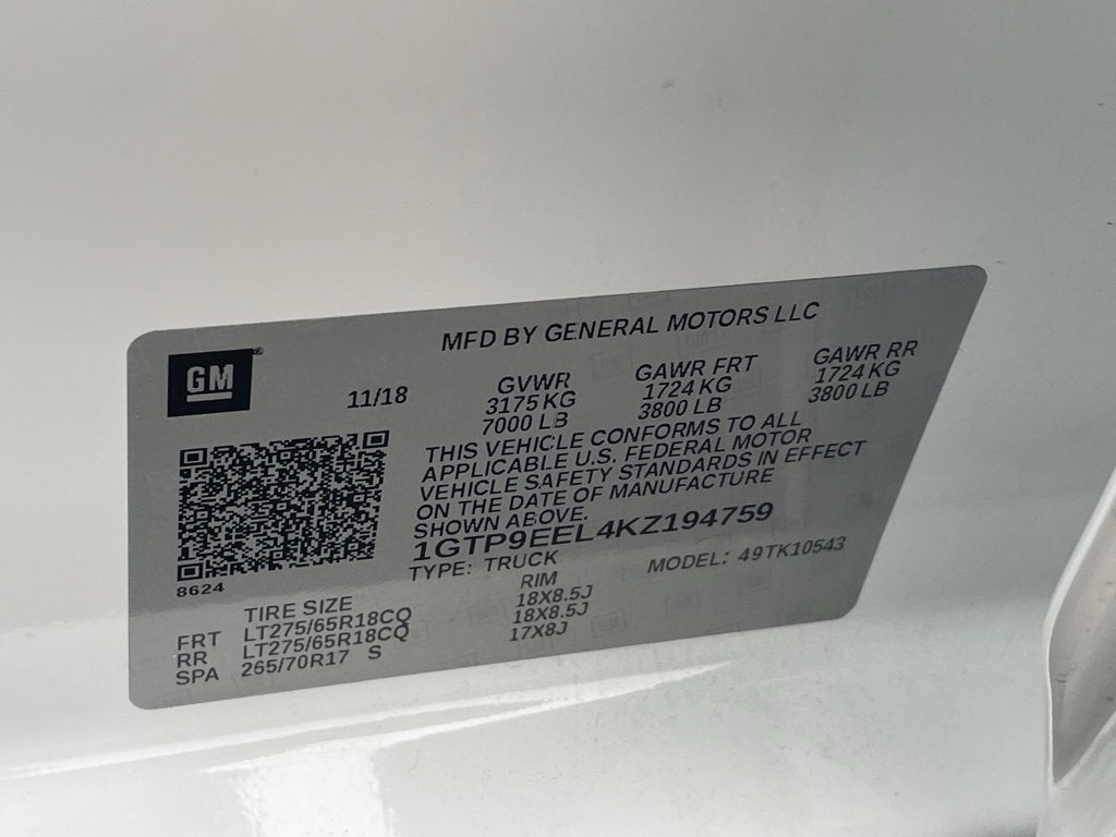 2019 GMC Sierra 1500 AT4