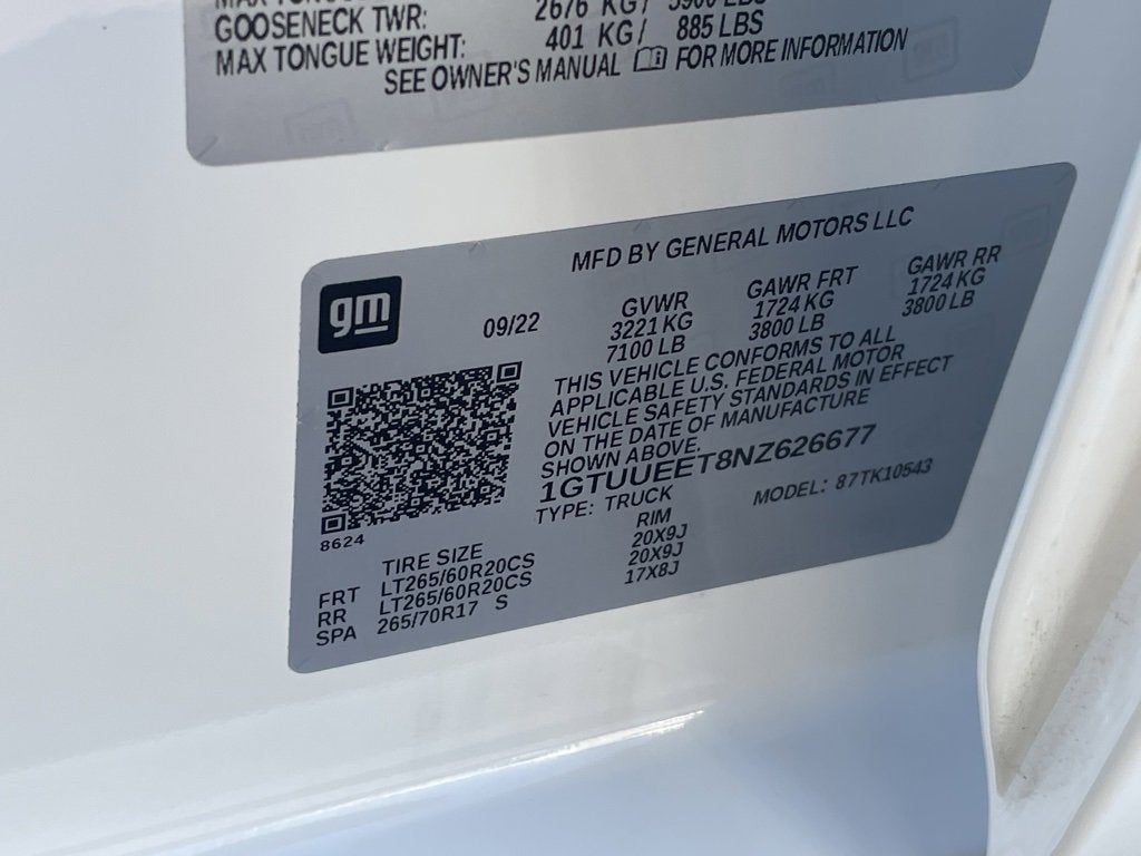 2022 GMC Sierra 1500 AT4