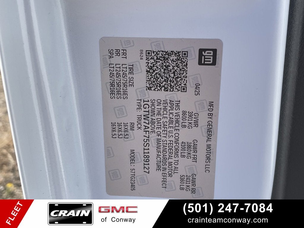 2025 GMC Savana Cargo 2500 Work Van